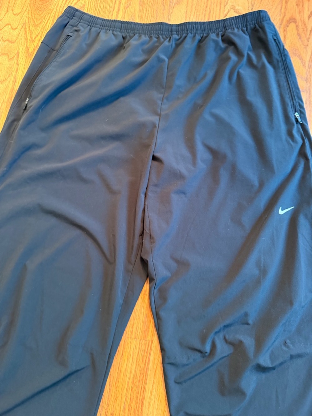 Nike Running Dri-Fit Joggers Mens XL Stretch Track Pants Zip Ankles Black, Sz XL - Picture 2 of 12